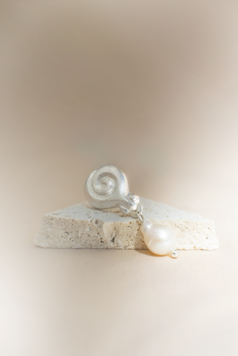 Granea Earrings | Silver + Natural Pearl