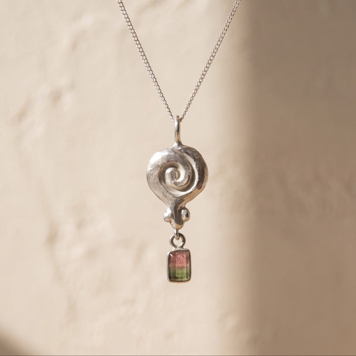 Granea Bloom Necklace | Tourmaline + Silver