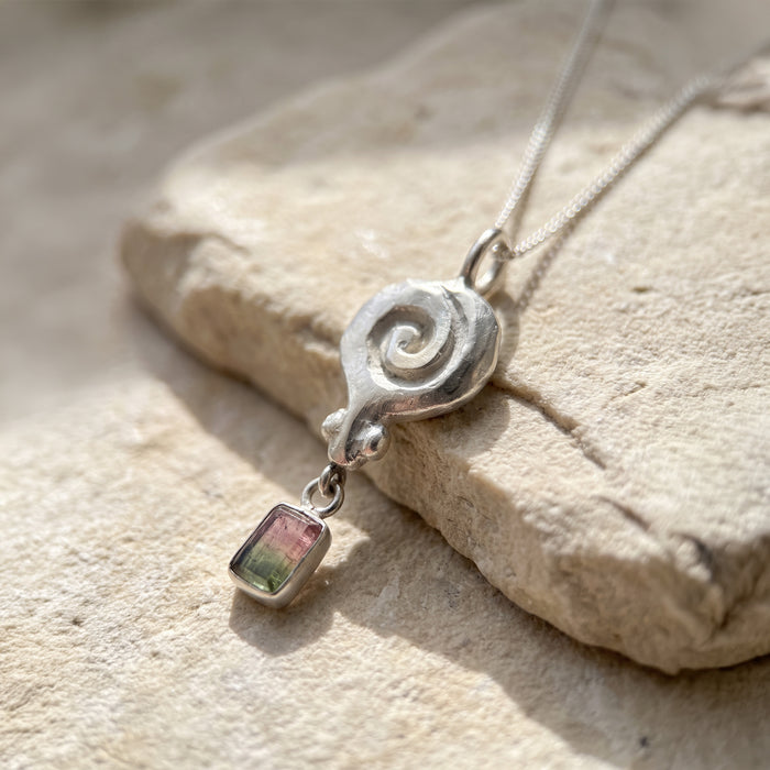 Granea Bloom Necklace | Tourmaline + Silver