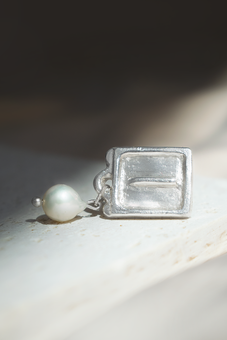 Malen Earrings | Silver + Natural Pearl