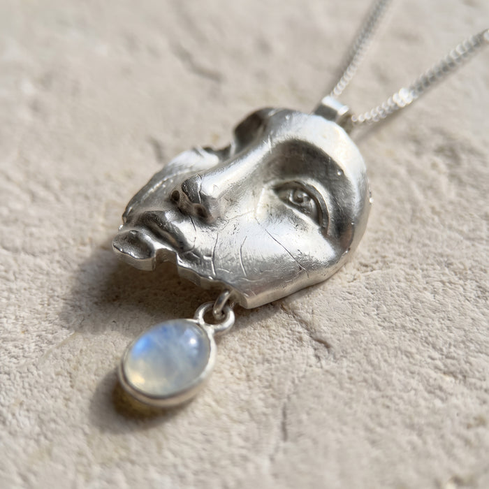 Oneira Necklace | Moonstone + Silver